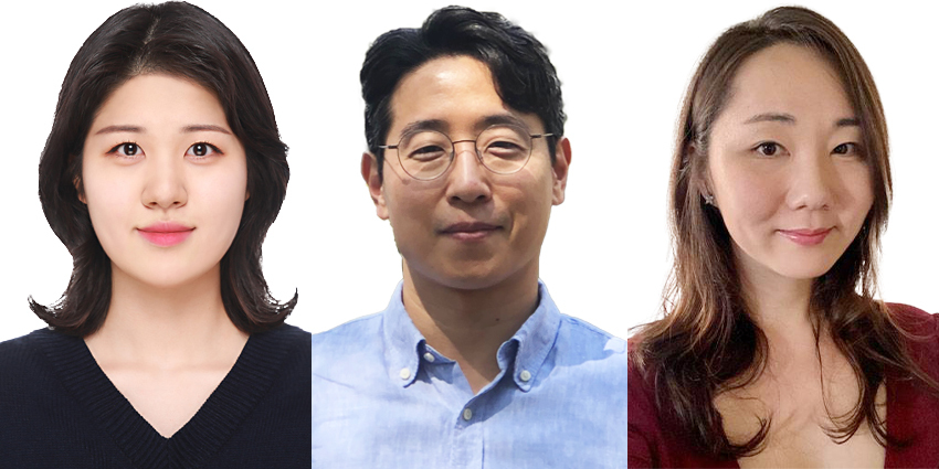 (왼쪽부터) 손혜원 고려대 보건과학과 석사과정생(제1저자), 김진호 고려대 교수(교신저자), 안은혜 세인트루이스 워싱턴대학교 사회복지학과 교수(공동제1저자)